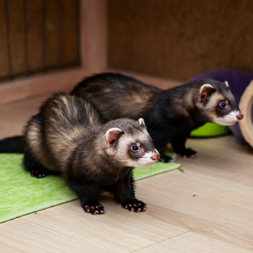 フェレット放し飼い